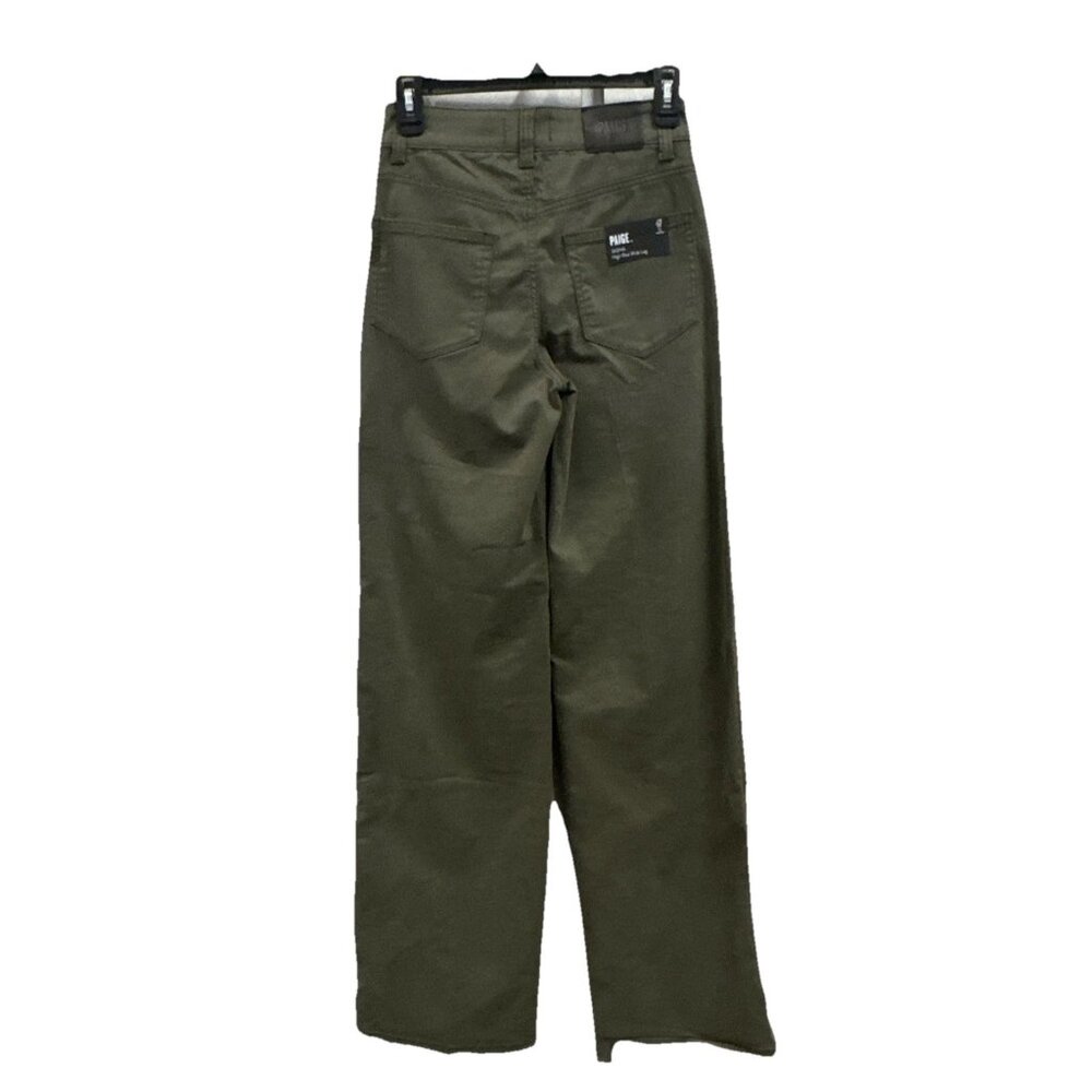 PAIGE Women's Clean Front Sasha size 24 x 34 Jean Knee Darts Wide Leg High Rise - Picture 13 of 15